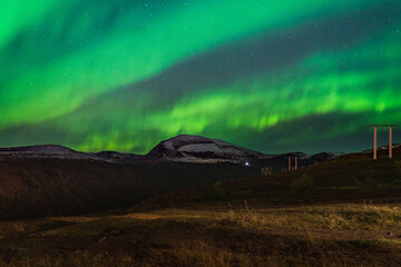 Norway Tromso Lofoten Islands aurora night view scene