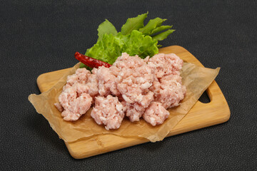 Homemade pork minced meat for cooking