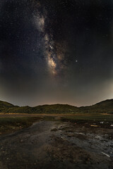 Hong Kong Star trail Milky Way Night view scene