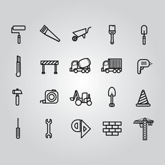 Obraz premium Set of construction icons