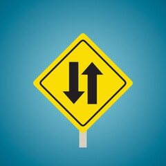 Two-way traffic sign