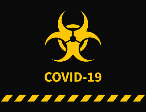 Coronavirus. Warning symbol. Yellow sign icon. Vector