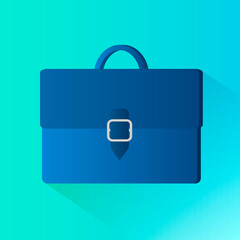 The briefcase icon.Flat icon for web design.Vector illustration.