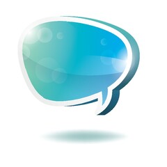 Three dimensional speech bubble
