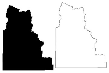 Camas County, Idaho (U.S. county, United States of America, USA, U.S., US) map vector illustration, scribble sketch Camas map