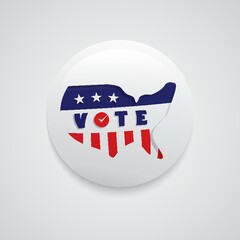 USA vote badge