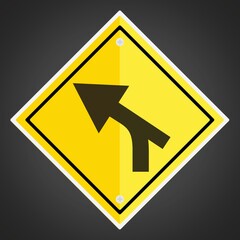 Left curve out intersection warning