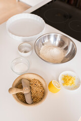 Zutaten für das Backen