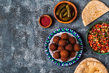 Falafel - traditional dish of Israeli and Middle Eastern cuisine