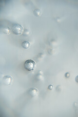 Hand sanitizer blue bubble texture