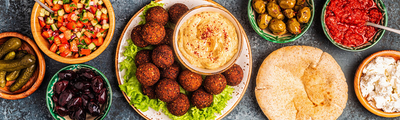 Falafel - traditional dish of Israeli and Middle Eastern cuisine