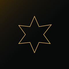 Fototapeta premium Vector star frame. Shining circle banner. Isolated on black transparent background. Vector illustration