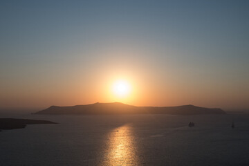Fototapeta premium Coucher de soleil Santorini Grèce