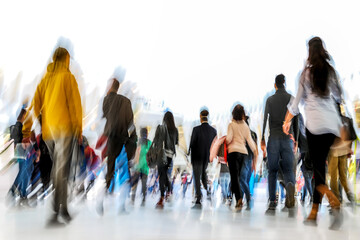 group of people in the lobby business center