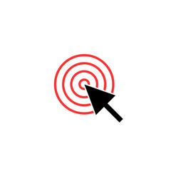 Cursor click icon. Vector symbol in trendy flat style on a white background. 