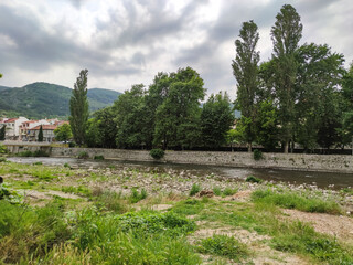 Fototapeta na wymiar Center of town of Asenovgrad, Bulgaria