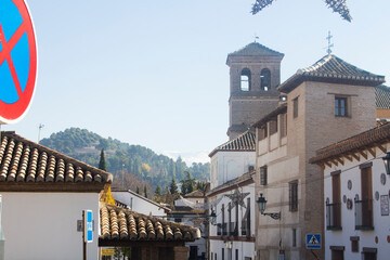 Naklejka premium tarde soleada sobre la ciudad de Granada