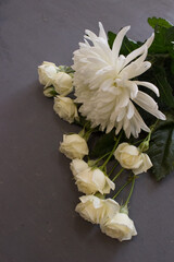Flower arrangement, spring bouquet on the table