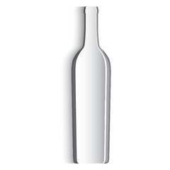 Paper cut out of a wine bottle