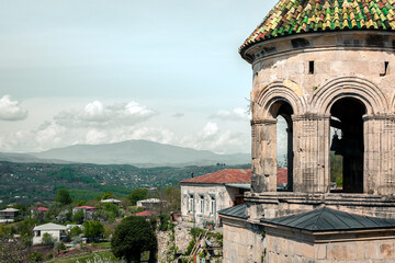 Fototapeta na wymiar Georgia, Gelaty monastery Orthodox church XVI century , Imeretia, Kutaisi. UNESCO world heritage.
