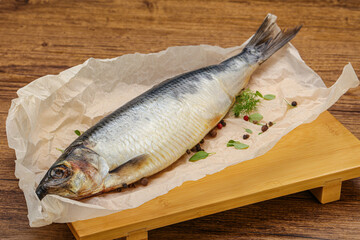 Salted Herring fish with pepper