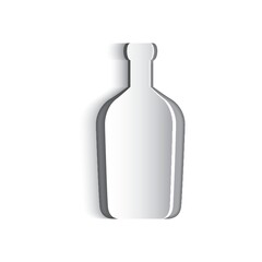 Paper cut out of a wine bottle