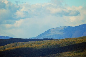 Fototapeta premium autumn time at high altitudes in top of the rocky mountains