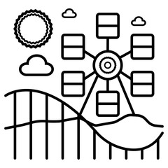 amusement park icon vector illustration