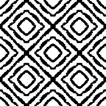 motif illustration design eye square woven fabric tribal seamless pattern vector with white background 