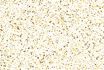 Seamless pattern with gold polka dot confetti © writerfantast