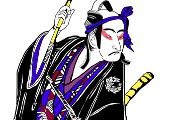 葛飾北斎の助六・模写