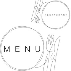 Restaurant menu design background, vector illustration