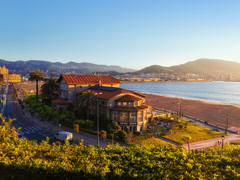 view of Ereaga Beach in Getxo