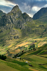 Obraz premium Hills and Valleys Landscape, Ecuadorian Andes, Ecuador, America