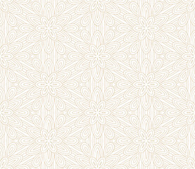 Vector abstract oriental pattern. White and gold background with Arabic ornaments. Patterns, backgrounds and wallpapers for your design. Textile ornament. Vector illustration.