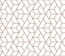 Vector seamless geometric pattern. Gold linear pattern. Wallpapers for your design.