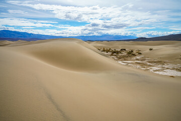 Fototapeta na wymiar mesquite flat sand dunes in death valley national park in california, usa