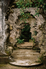 Sintra/Portugal-06.25.2019: Beautiful mysterious ruins in Monserrate gardens, Sintra, Portugal 