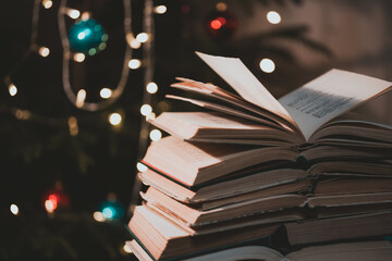 The book on bokeh background