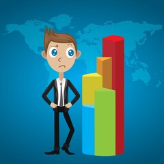 Businessman with graph