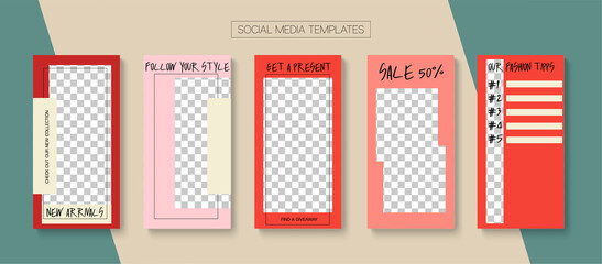 Modern Stories Vector Background.