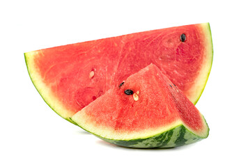 sliced watermelon isolated on white background