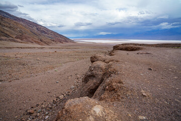 hikink the natural bridge trail in death valley, california, usa