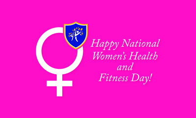 Vector illustration on the theme of national Women's health and fitness day observed each year on last Wednesday in September.