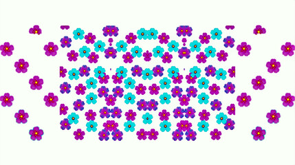 vector illustration of a floral set on a white abstract background