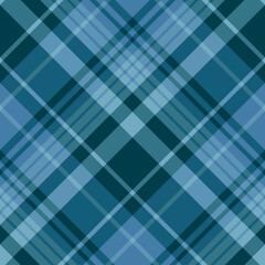 Seamless pattern in discreet dark blue colors for plaid, fabric, textile, clothes, tablecloth and other things. Vector image. 2