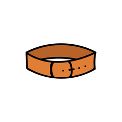 Dog collar. Pets. Vector doodle hand drawn illustration.