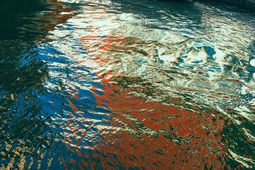 Venetian water and reflections.Natural pattern