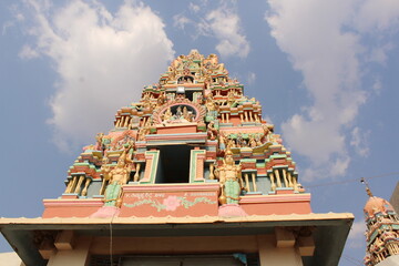hindu temple bottom shot in davangere india