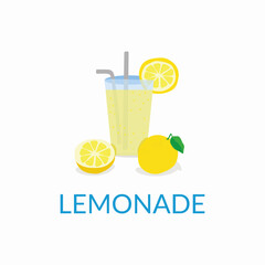 Straight Ecological stainless steel straw in a glass of lemonade. Limon.Trend. Eco-friendliness in everyday life concept.